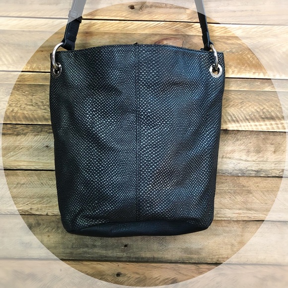 TIGNANELLO black textured leather bag with silver - Picture 2 of 8